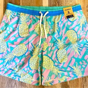 New Mens Chubbies The Low Tides 5.5” Pineapple Print Swim Trunks Shorts